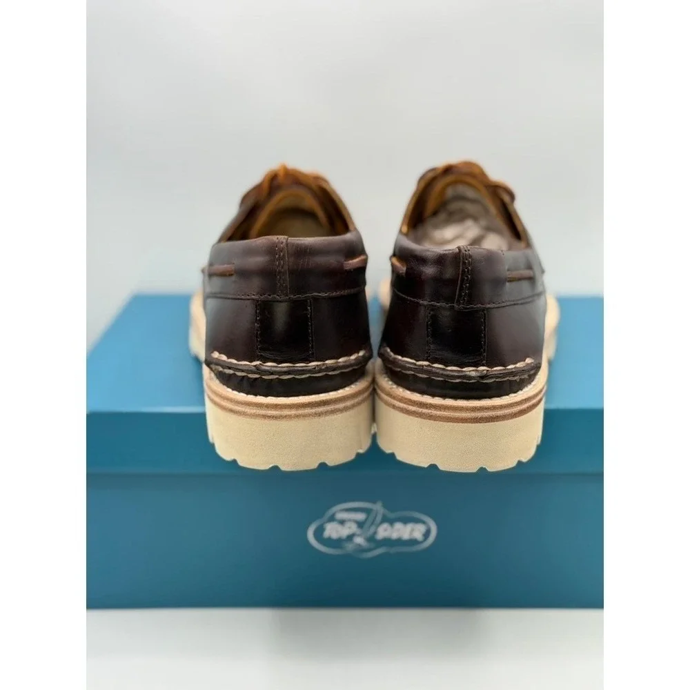 Sperry A/O 3-Eye Lug Brown Leather Boat Shoe Men's‎ NIB
